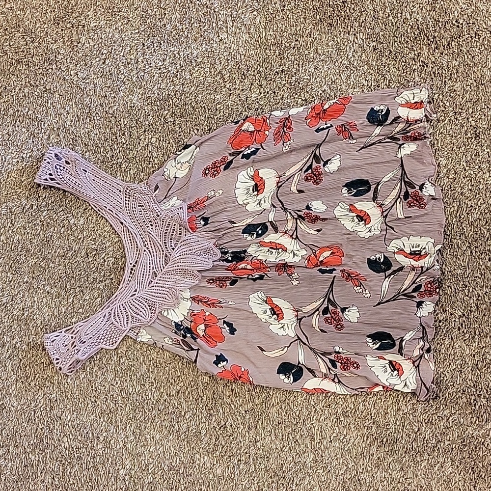 Hazel Lilac Lace Tank Top